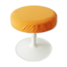 Tulip stool made of metal in white orange 70
