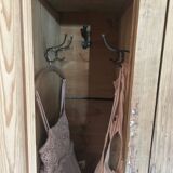 Antique wooden workshop locker with 3 doors