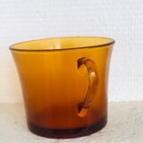 Large amber cup Duralex 70s
