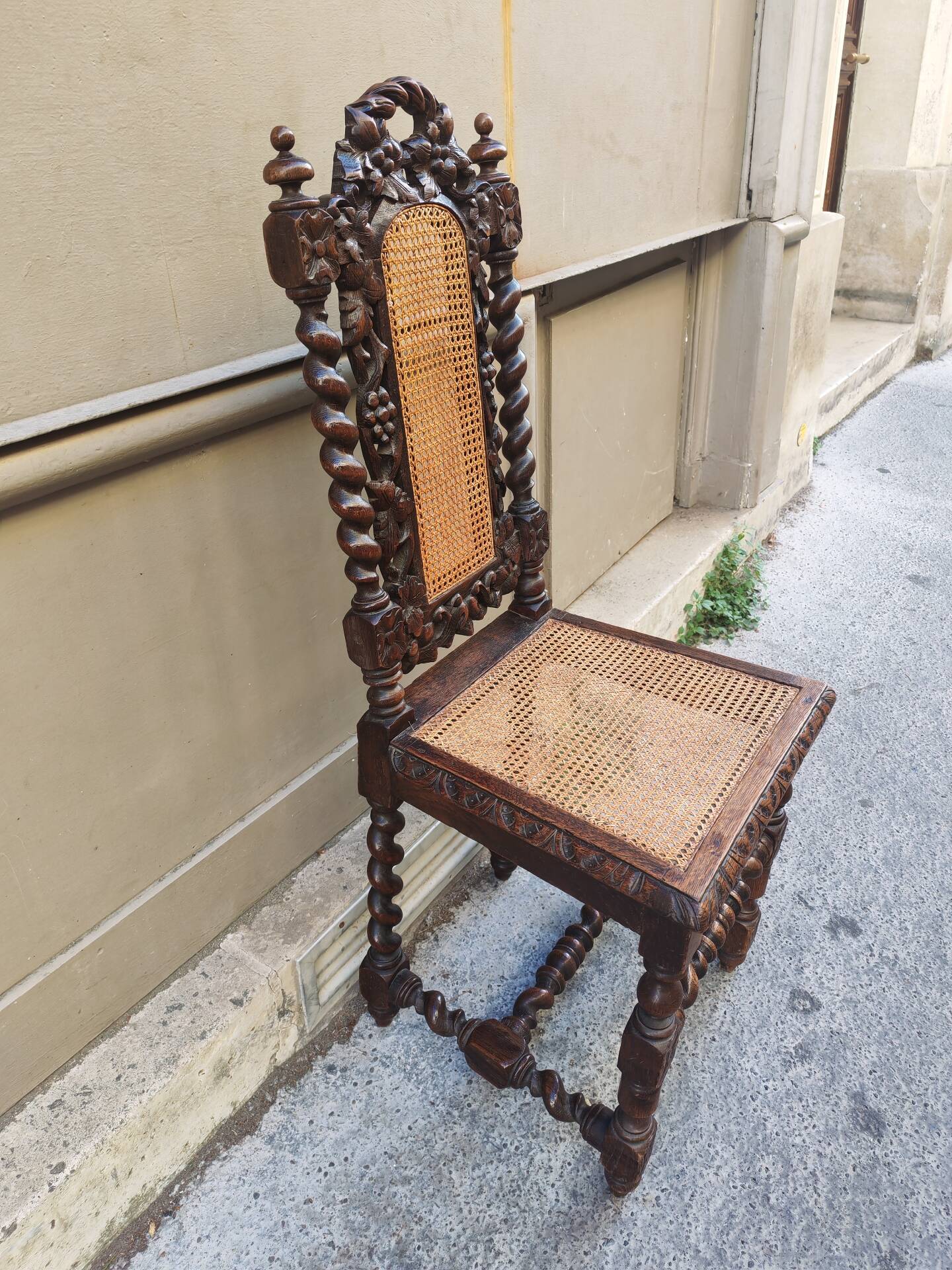 High chair in the style of Louis XIII, 19th century.