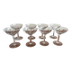 8 Val Saint Lambert Crystal Champagne Glasses, Nestor Model.