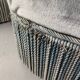 Blue toad armchair and its footrest