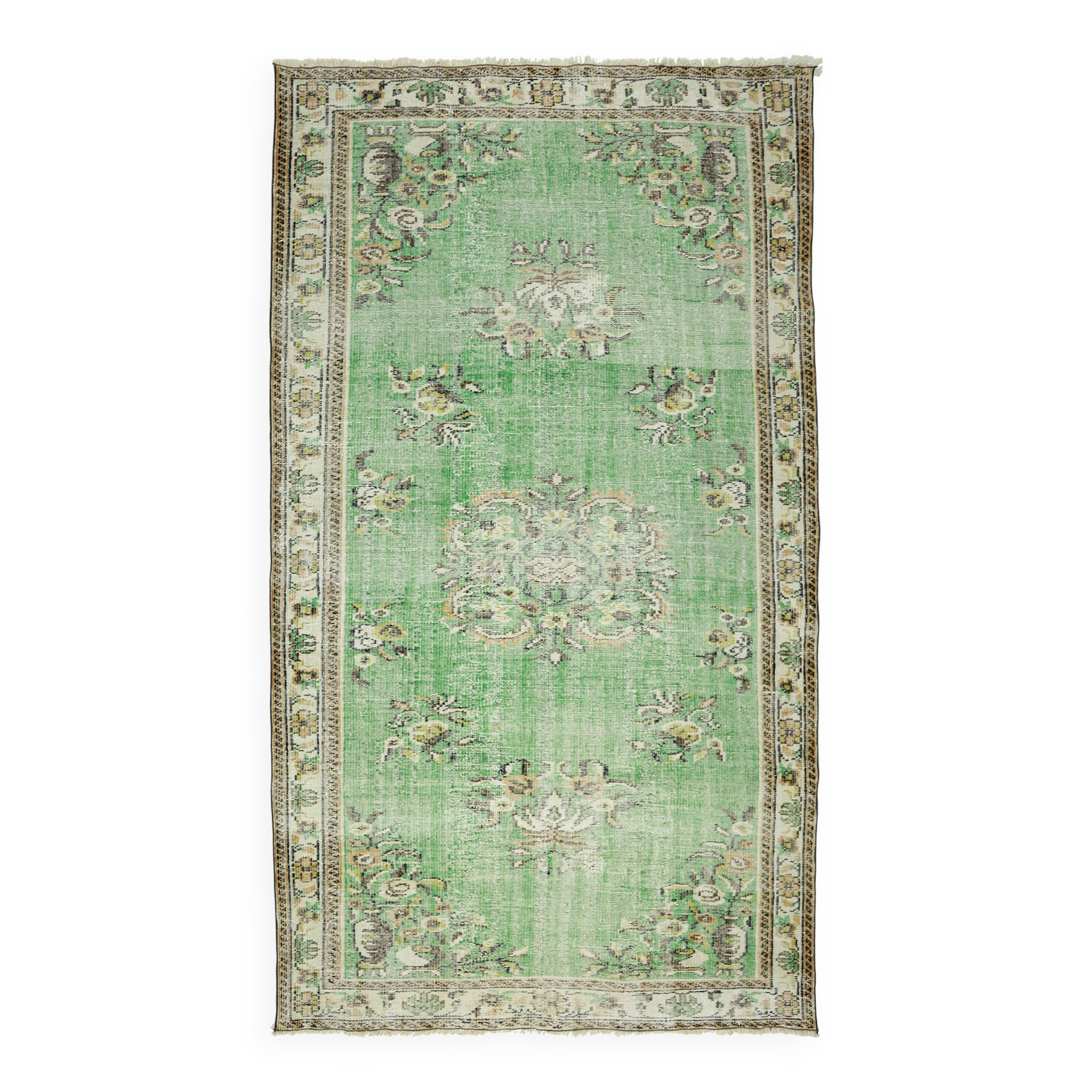 One-of-a-Kind Turkish Handwoven Vintage Rug - Timeless Vintage Elegance 280x 164 cm