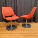 Pair of "Polaris" swivel chairs, exclusive, by Eero Aarnio, Asko Export, Finland, 1970s.