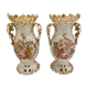 Pair of 19th decorative vases in Paris porcelain