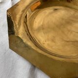 Set de 8 assiettes en métal doré vintage
