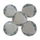 5 Plates flat Longchamp Lutèce faience old laurel green iron earth