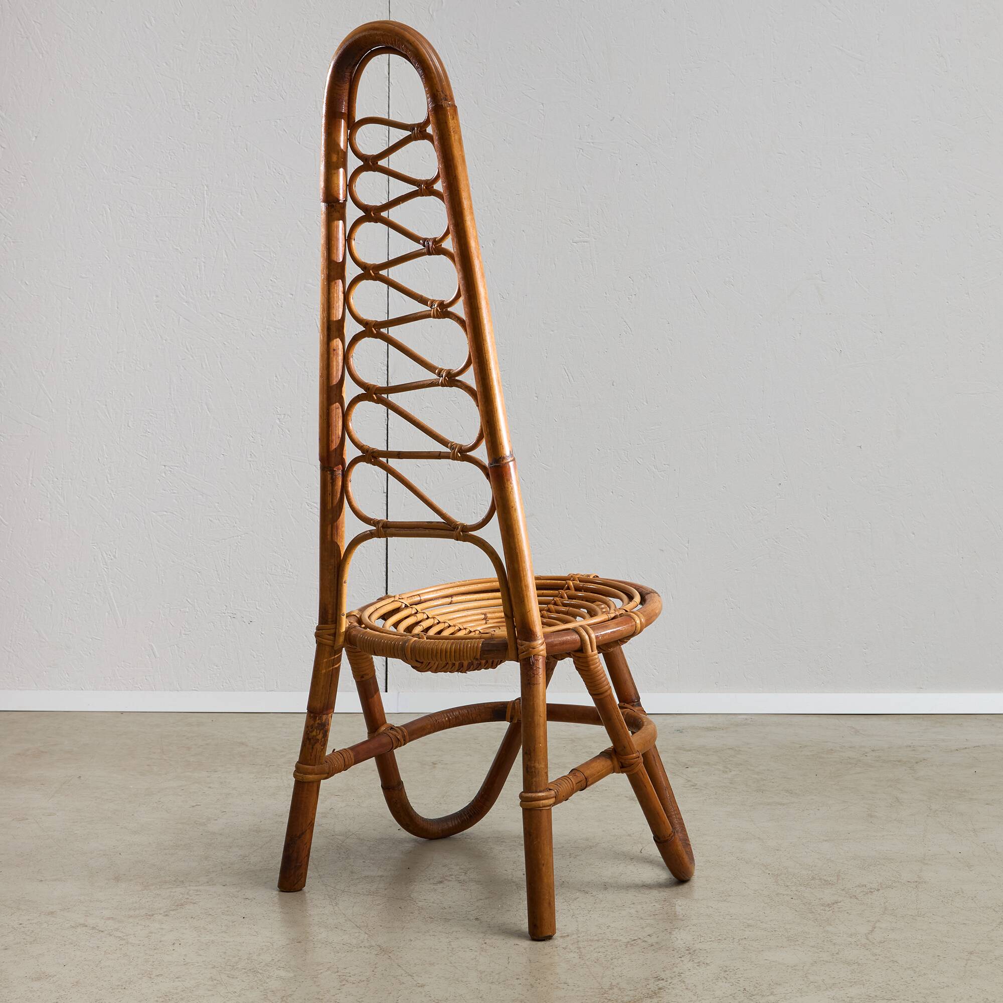 Curved Bamboo Chair, 1960s