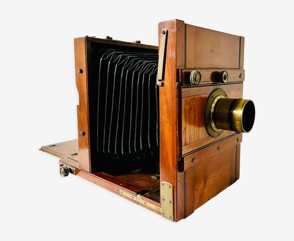 Appareil photo en bois ancien Tauber plaque de verre 13x18