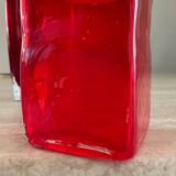 Duo of vintage glass paste vases