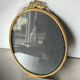 Antique metal gold colored oval picture frame brass 21.5 cm x 15.5 cm
