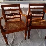 Lot de deux fauteuils artisanaux anciens pour enfants