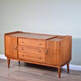 Midcentury Petite Sideboard / Cabinet In Teak From Austinsuite. Vintage Mod