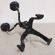 Brutalist candelabrum with 3 lights in wrought iron, France circa 1950.