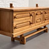 Vintage Oak Sideboard by Guillerme and Chambron for Your Home, 1960s