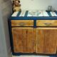 Mado bass buffet renovated wood and blue