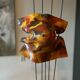 Lampe de sol vintage sculpturale – Verre artistique fait à la main