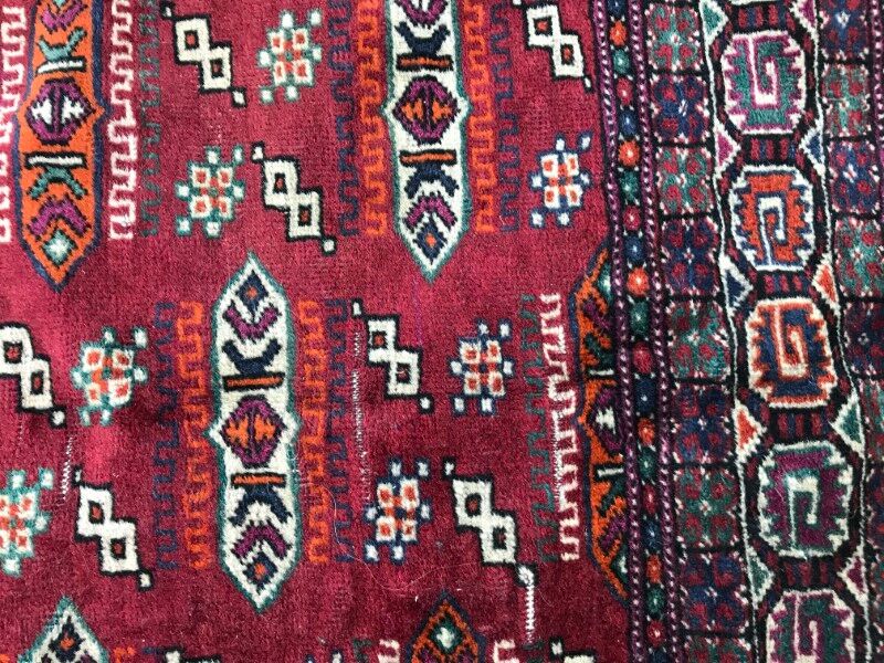 Vintage 115 X 182 CM hand made Bukhara tekke Turkmen carpet