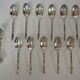 Box of 12 mocha spoons and 1 sugar tongs Ercuis silver metal