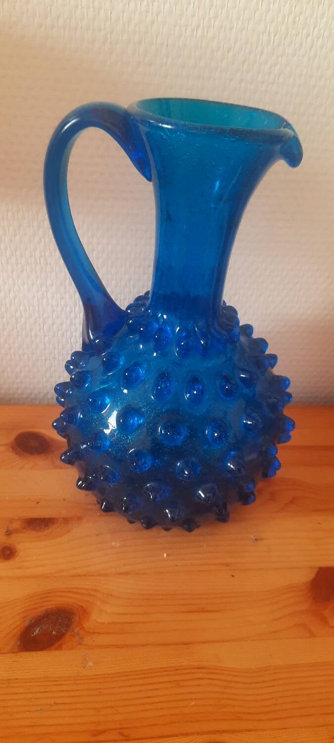 Frosted glass jug Murano