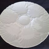 Set of 6 Bareuther Bavaria white porcelain oyster plates