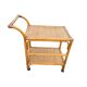 Vintage rolling dessert trolley in rattan and cane from the 60s/70s.