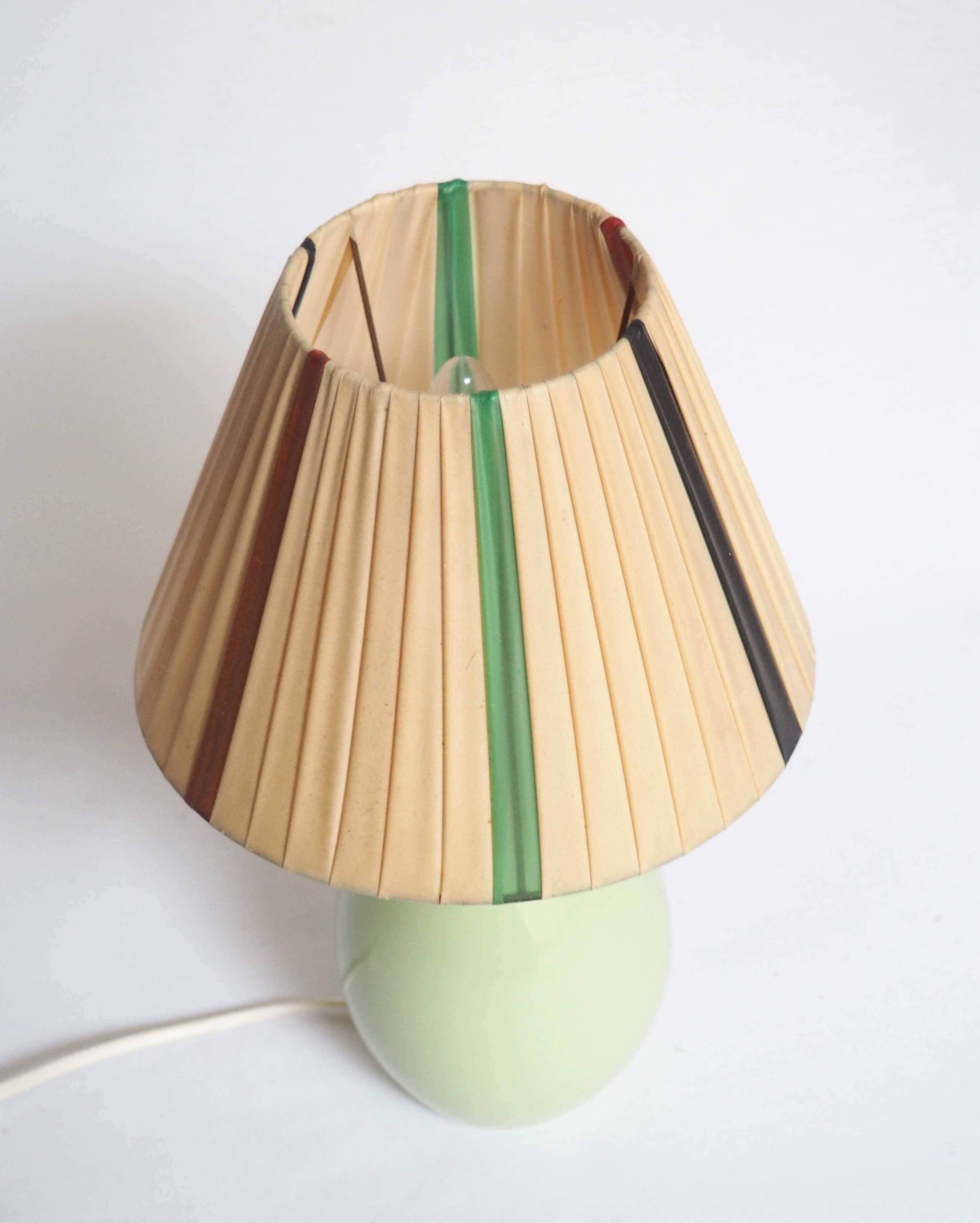 Almond green ceramic lamp