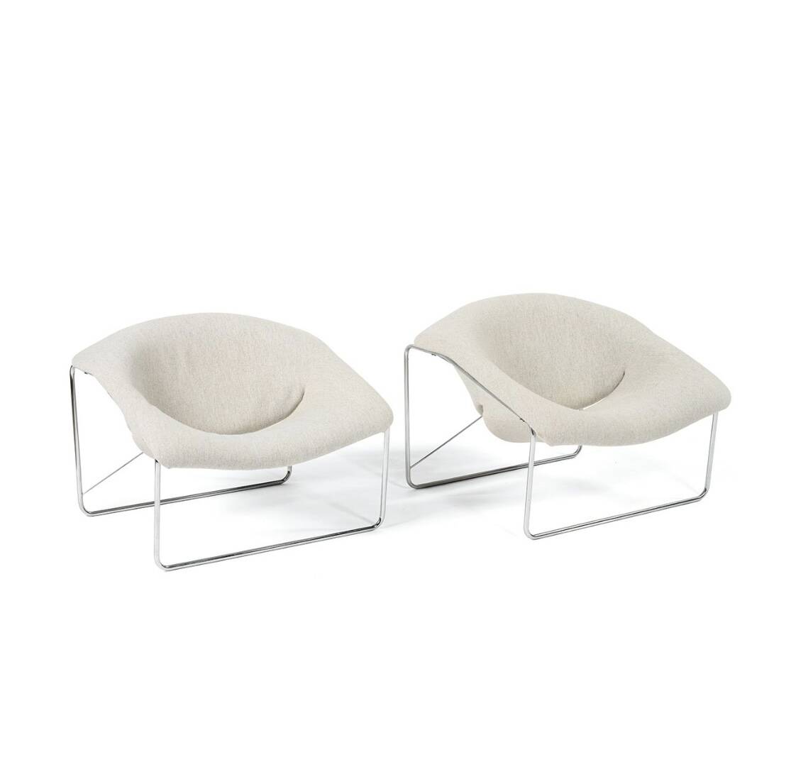 Pair of “Cubic” armchairs by Olivier Mourgue