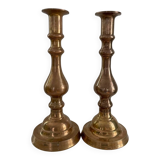 Pair of brass candlesticks