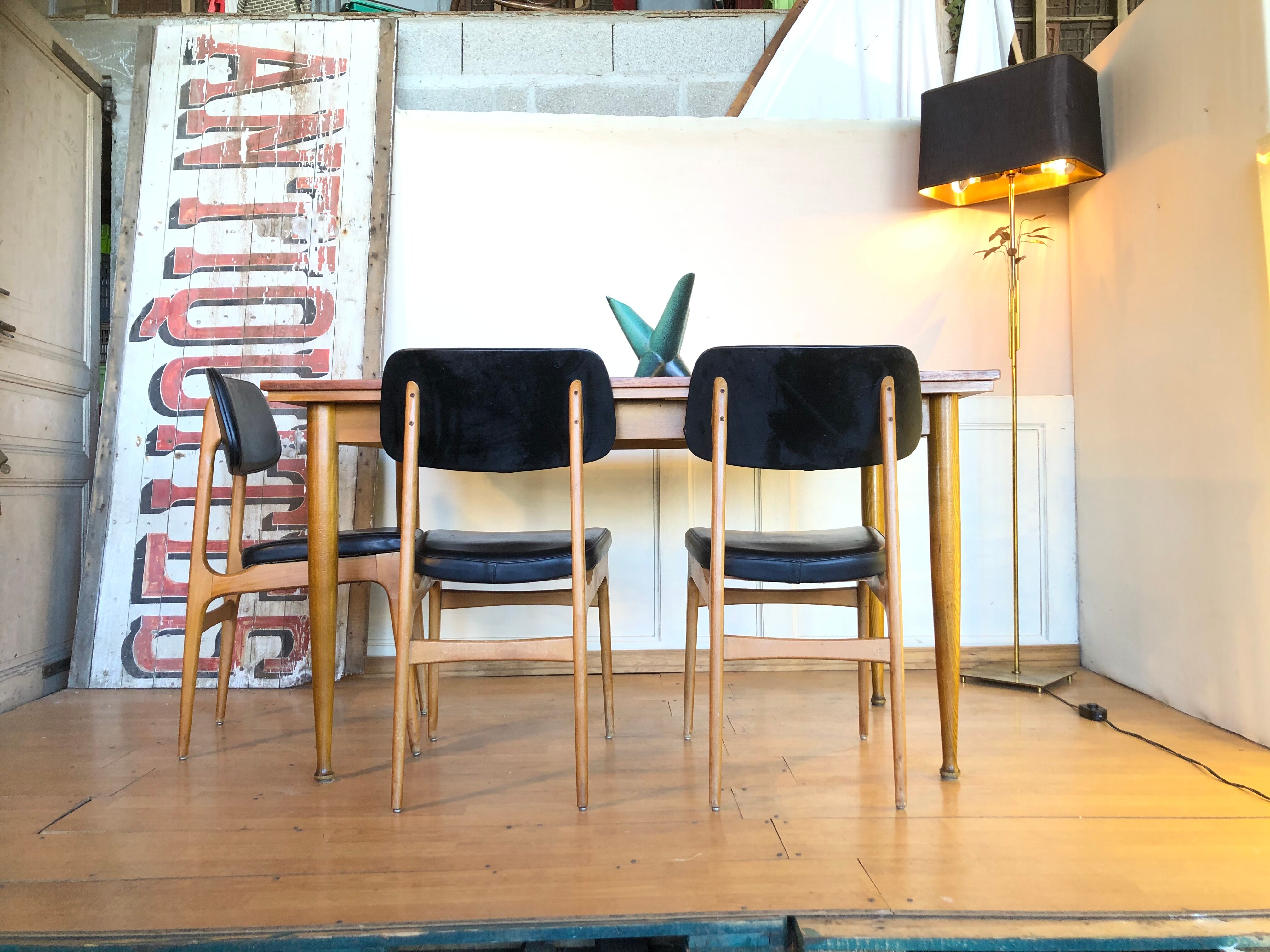 Suite of 6 stella chairs 1960