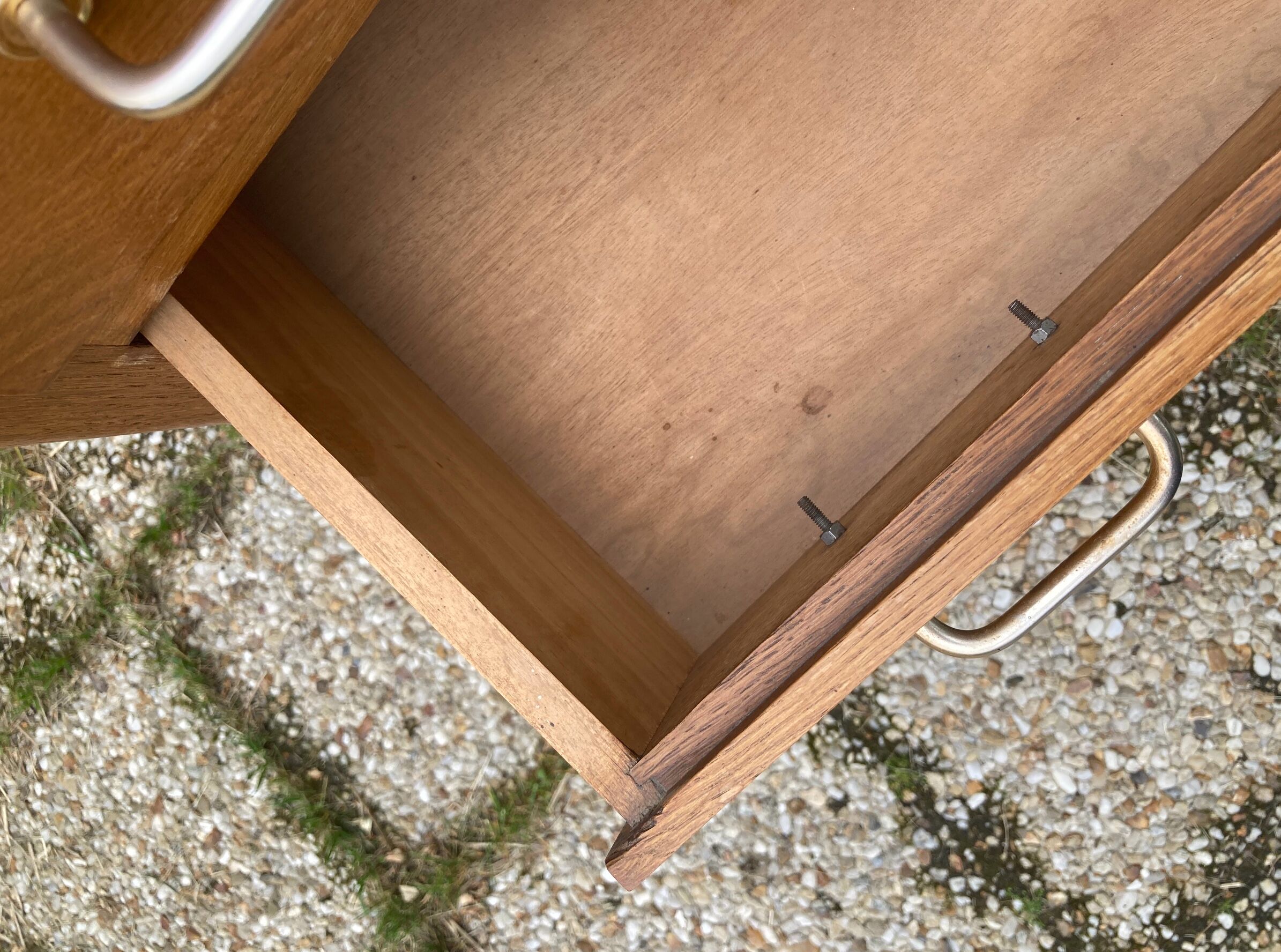 Vintage chest of drawers compass feet