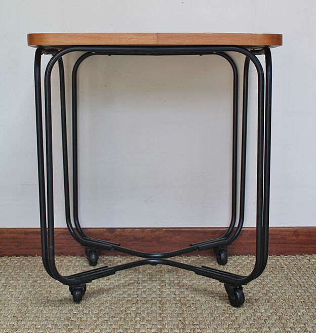 Wood and metal table