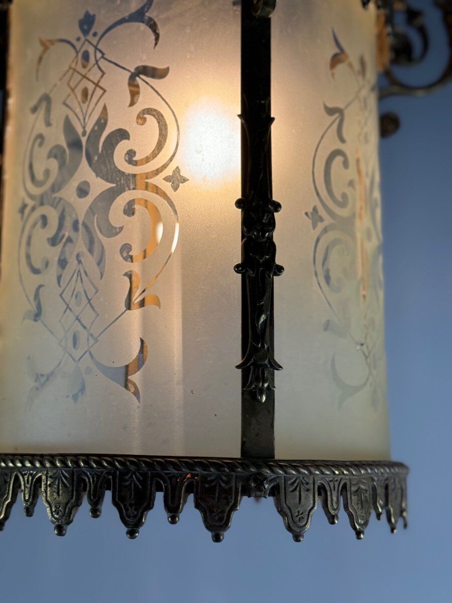 Bronze lantern in Napoléon III style circa 1900