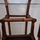 Bamboo side table late 19th century Perret and Vibert style