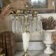 19th century marble, brass and tassel chandelier