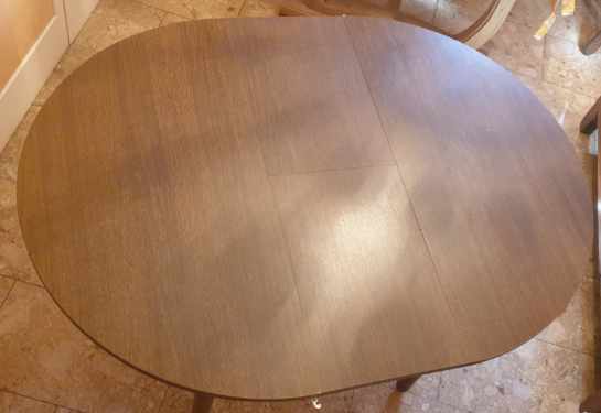1970s wooden round table