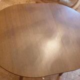 1970s wooden round table