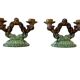 Set of 2 vintage ceramic candlesticks / decoration