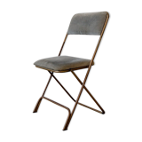 Folding velvet chair