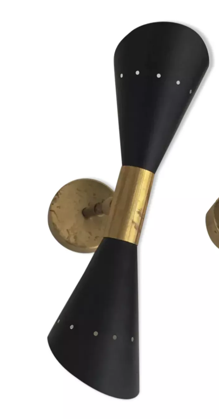 Butterfly black wall lamp