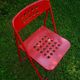 3 vintage vintage folding red metal chairs fine 70s
