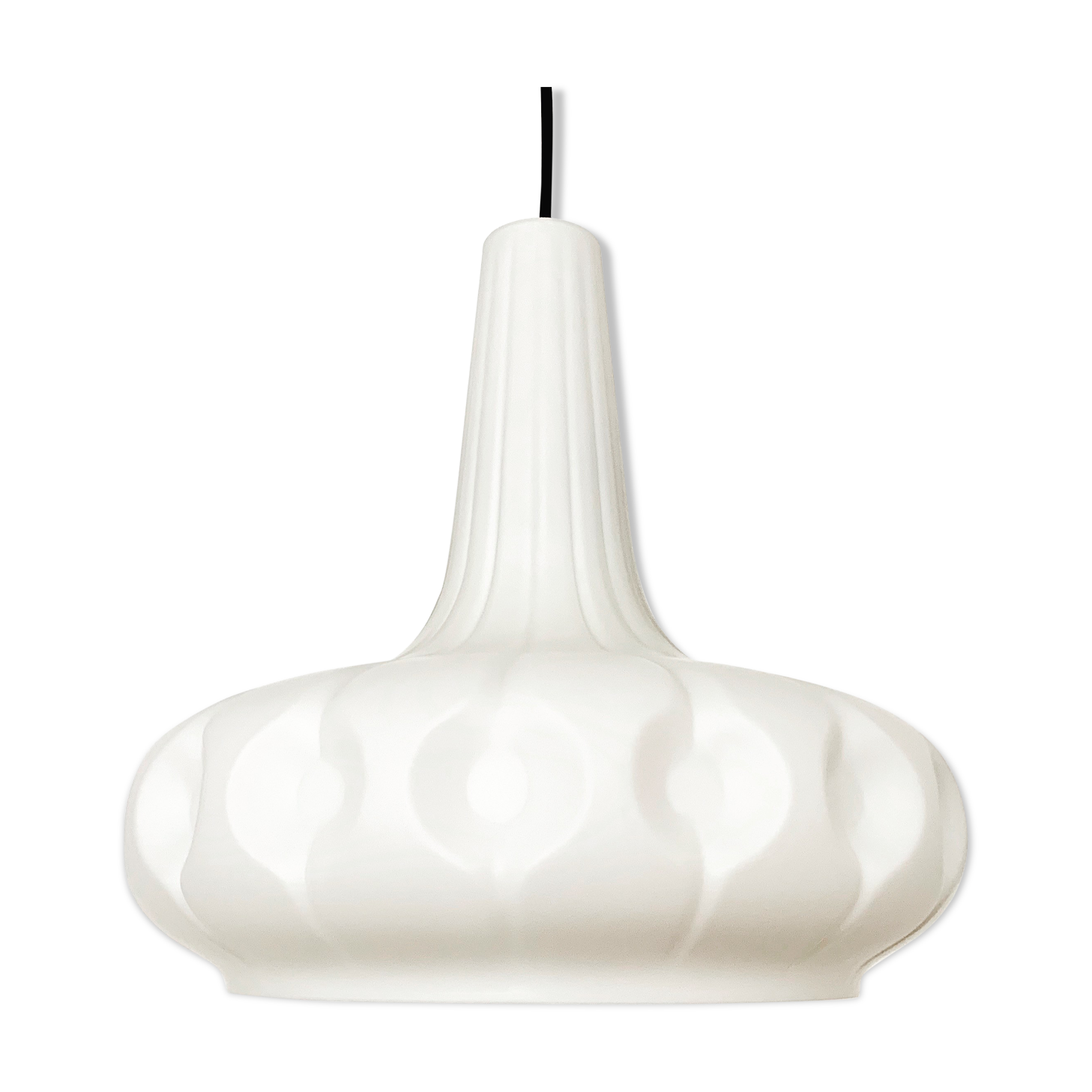 Mid century modern opaline pendant lamp by Peill and Putzler