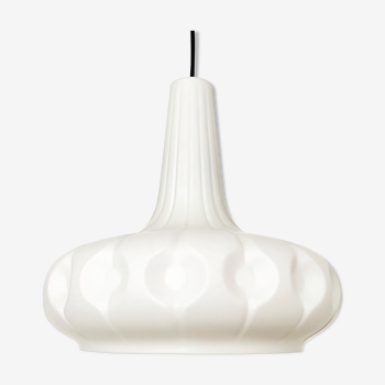 Mid century modern opaline pendant lamp by Peill and Putzler