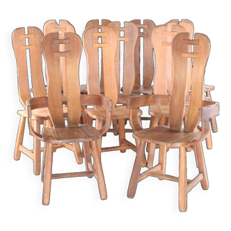 Set of 12 seats by DE PUYDT