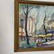 Swedish Oil on Panel "Lakerstationen” by L. Knut Norman Vintage & Framed 46×38cm