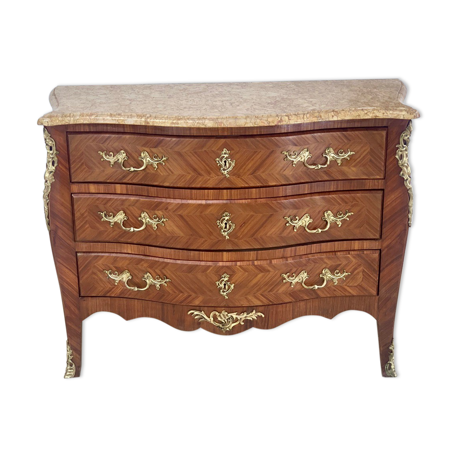 Commode style Louis XV bois de rose