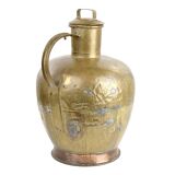 Brass and copper milk jug