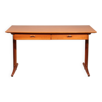 Italian Architect's Walnut desk, Gianfranco Frattini for Bernini 1950