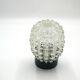Oblique ceiling lamp in molded glass