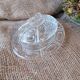 Vintage transparent bell-shaped butter dish